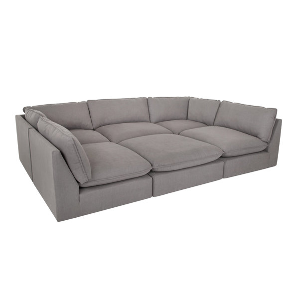 Wade Logan Brijito 6 Piece Upholstered Sectional Wayfair